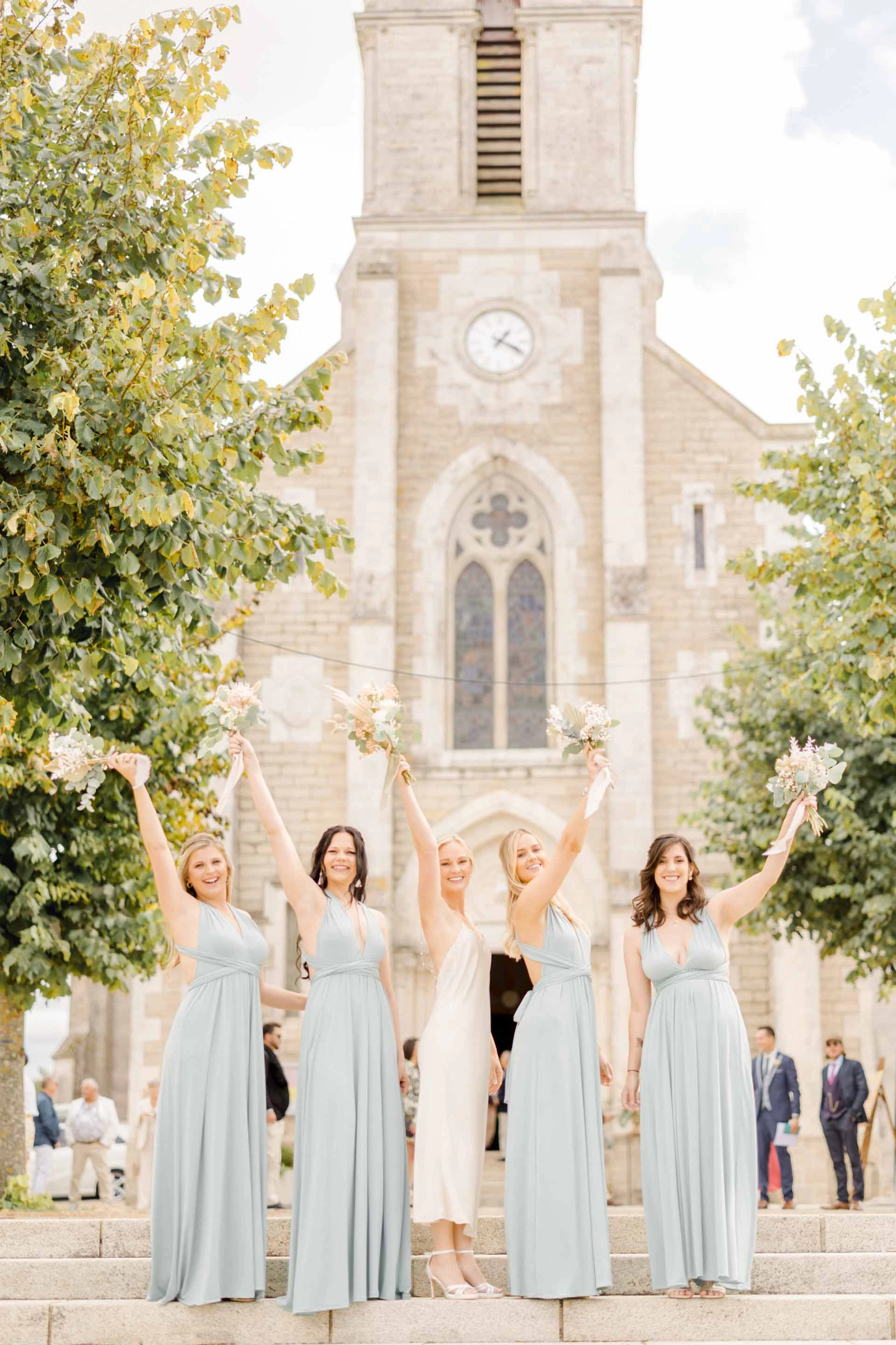 robe événement mariage gris marron
